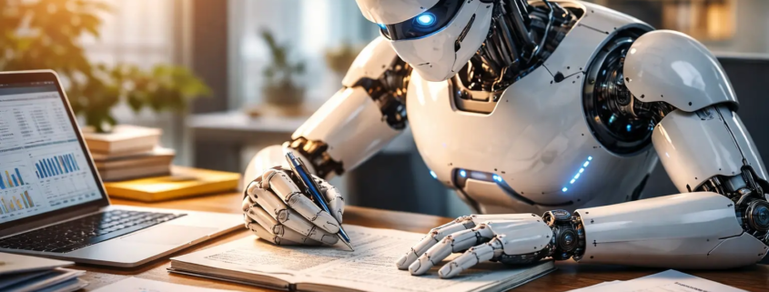 Robot qui travaille le SEO